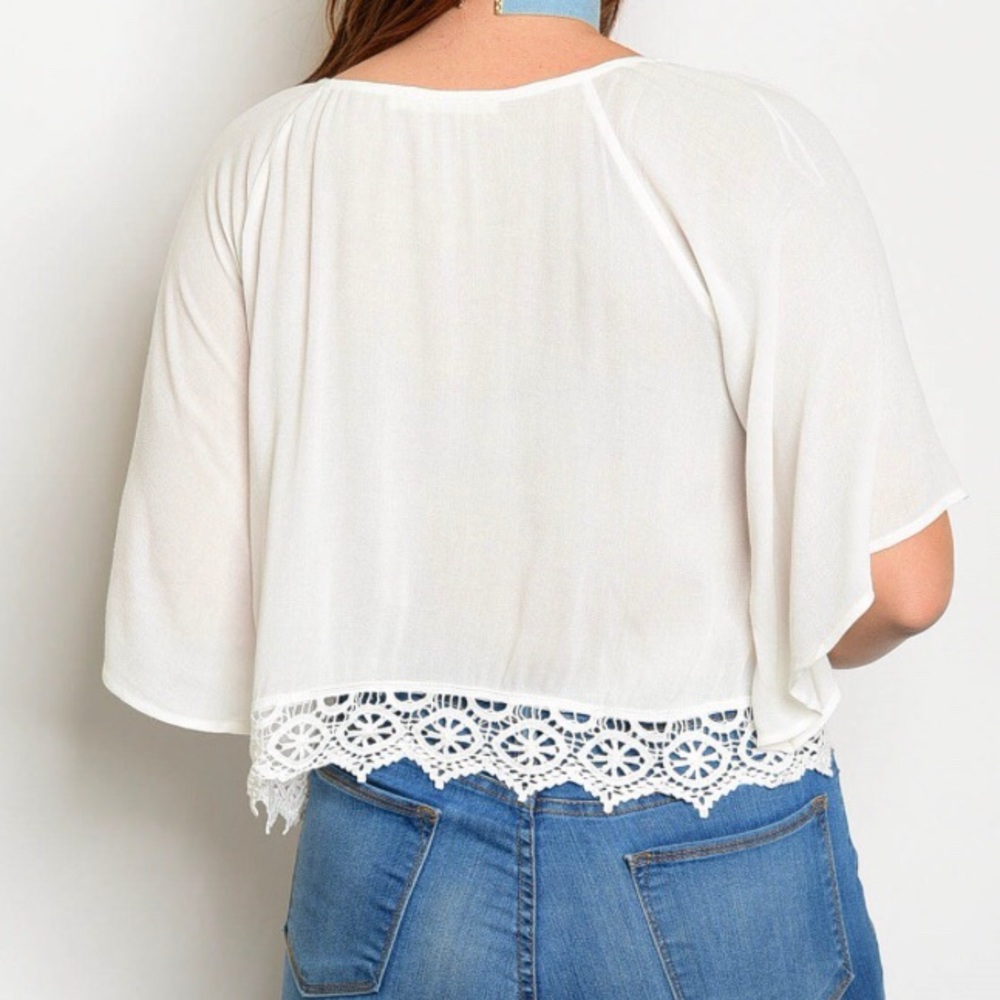 Ivory Plus Size Top - Picture 2 of 2